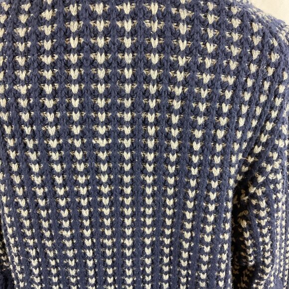 Frederik Anderson Copenhagen Sweater Men's L Blue Gray Cowl Neck Long Sleeve - Picture 13 of 14